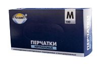 Перчатки нитриловые неопудр. AVIORA (M) /10х100шт/ (10) голубые