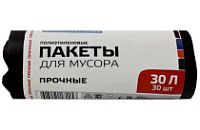 Мусорные 30лит 30шт (Упакмаркет/Виконт) ПНД прочные 6мкм 45см х 56,5см (70уп)