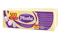 Салфетки 24х24 1-слойн. (PLUSHE) 500л/4уп Пастель Абрикосовые