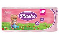 Туалетная бумага PLUSHE Classic 2-х сл. 18м (8рул) Клубника пастель (8уп)