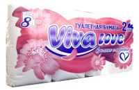 Туалетная бумага VIVA LOVE 2-х сл. 18м (8рул) Белое сплошное (8уп)