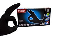 Перчатки нитриловые неопудр. PACLAN (M) /20х50шт/ (20) ПРЕМИУМ черные