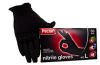 Перчатки нитриловые неопудр. PACLAN (L) /20х50шт/ (20) ПРЕМИУМ черные