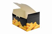 Фастфуд короб нагетсы/снек L 150*91*70 Black FOOD (КБ) /12уп*25шт/