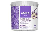 Бумфа Ватные палочки АМРА цилиндр 200 (24уп)