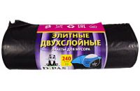 Мусорные 240лит 10шт (Дипас) 2х сл. 50мкм 95см х 130см (10рул)