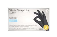 Перчатки нитриловые неопудр.смотр. STYLE GRAPHITE (ПРЕМИУМ) S /10х100шт/ (10) серые
