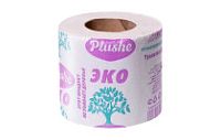 Туалетная бумага (30уп) PLUSHE Eco 1 сл. 35м серая, втулка 115 гр