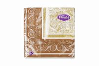 Салфетки 33х33 2-слойн. (PLUSHE Premium Decor) 20л/32уп "Коричневый"