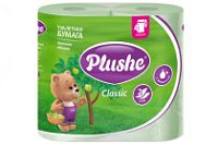 Туалетная бумага PLUSHE Classic 2-х сл. 18м (4рул) Зел. яблоко пастель (12уп)