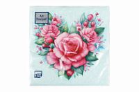 Салфетки 33х33 3 - слойн. Art Bouquet 20 шт (12 уп) Сердце из роз