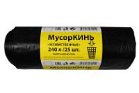 Мусорные 240лит 25шт (МусорКИНЬ) 2-х сл. ПВД 50мкм 88см х 130см (5уп) Хозяйственные