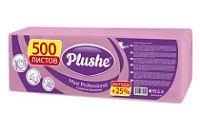 Салфетки 24х24 1-слойн. (PLUSHE) 500л/4уп Пастель Розовые