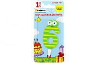 Свечи для торта PATERRA детские цифра 6