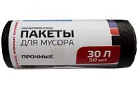 Мусорные 30лит 50шт (Упакмаркет/Виконт) ПНД прочные 6мкм 45см х 56,5см (40уп)