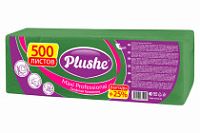 Салфетки 24х24 1-слойн. (PLUSHE) 500л/4уп Интенсив Зеленые