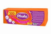 Салфетки 24х24 1-слойн. (PLUSHE) 500л/4уп Интенсив Оранжевые