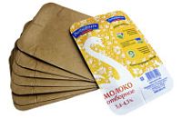 Тарелка картонная 13х20 прямоуг. молоко нефольгир (Тмол) крафт