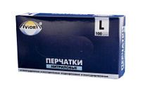 Перчатки нитриловые неопудр. AVIORA (L) /10х100шт/ (10) голубые