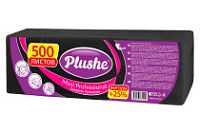 Салфетки 24х24 1-слойн. (PLUSHE) 500л/4уп Интенсив Черные