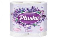 Туалетная бумага PLUSHE Delux Light 3-х сл. 15м (4рул) Сирень (12уп)