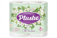 Туалетная бумага PLUSHE Delux Light 3-х сл. 15м (4рул) Жасмин (12уп)