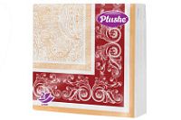 Салфетки 33х33 2-слойн. (PLUSHE Premium Decor) 20л/30уп "Красный"