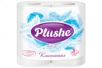 Туалетная бумага PLUSHE Delux Light 3-х сл. 15м (4рул) Классик (12уп)