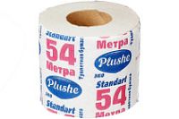 Туалетная бумага (30уп) PLUSHE Eco 1 сл. 54м серая, втулка 150 гр