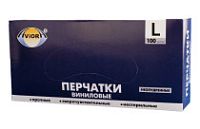 Перчатки винил.неопудр. АВИОРА L /10х100шт/ (10)