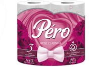 Туалетная бумага PERO ROSE 3-х сл. 16,3м (4рул) (12уп)