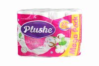 Туалетная бумага PLUSHE Premium Aroma 3-х сл. 15м (24рул) Жемчуг и хлопок (6уп)