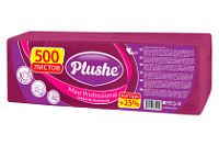 Салфетки 24х24 1-слойн. (PLUSHE) 500л/4уп Интенсив Бордовые